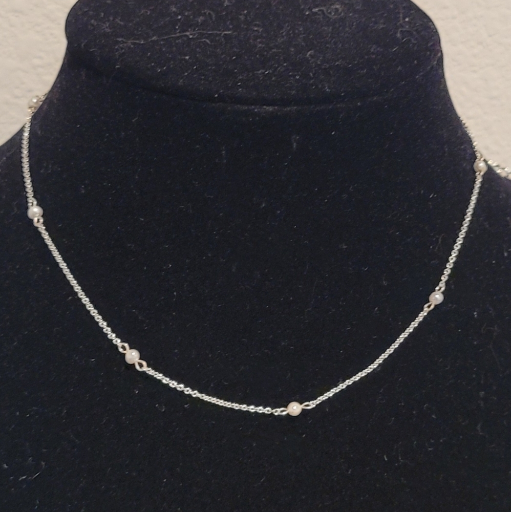 Luv Aj Pearl Chain Choker New